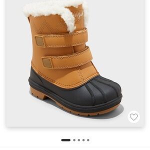 Cat & Jack Kids' Tan and Black Winter Boots